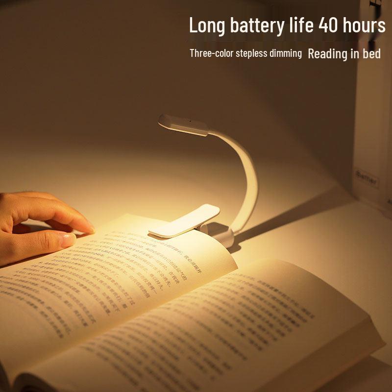 Rechargeable Mini Clip-On Reading Lamp - Dormitory & Bedside Study Light