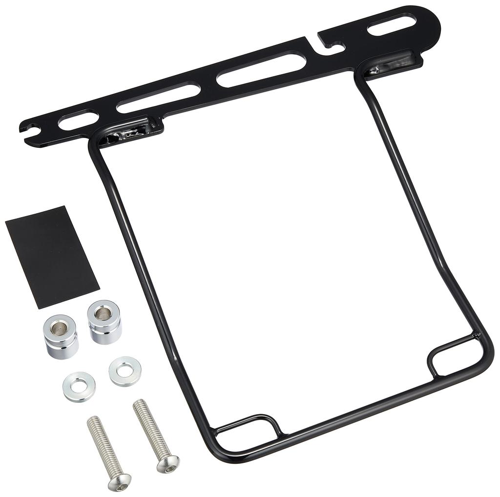 Kijima Bike Parts Saddle Bag Support Steel Can be used with DHW type for left side Black FLSTF('08-) All-in-one HD-08005