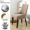 1Pc Jacquard Sloping Dining Chair Cover Anti-Dirt High Back Armchair Covers Washable Seat Covers For Home Office El Wedding