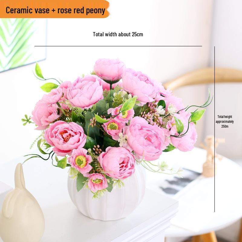 Artificial Silk Sunflower Floral Arrangement for Home Decor