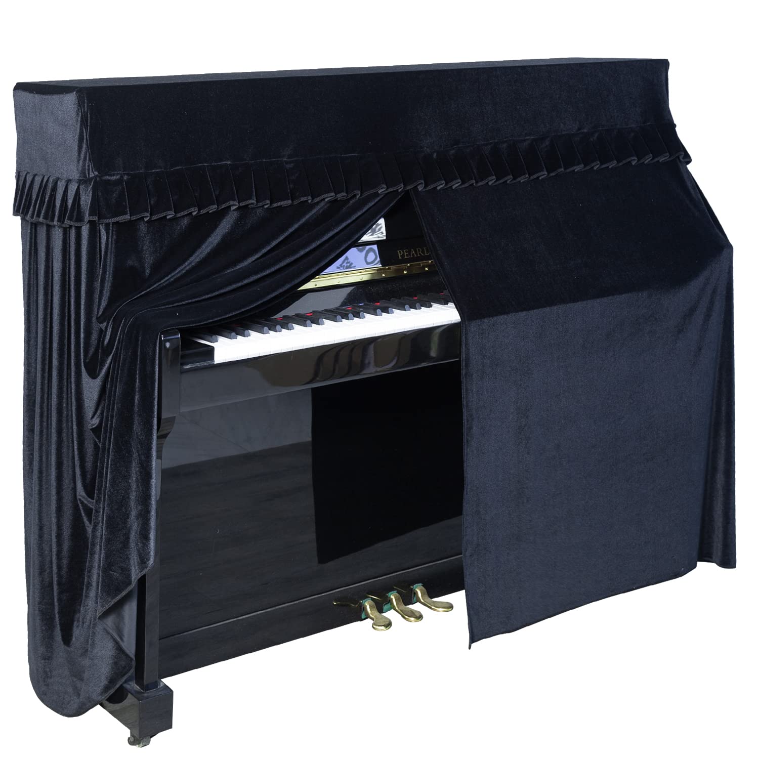 

Mooson Upright Piano Universal Piano Dust Lightweight Soft and Glossy for Instruments Cover, Cover, All-Inclusive, & Luxurious, High-Quality Surface,