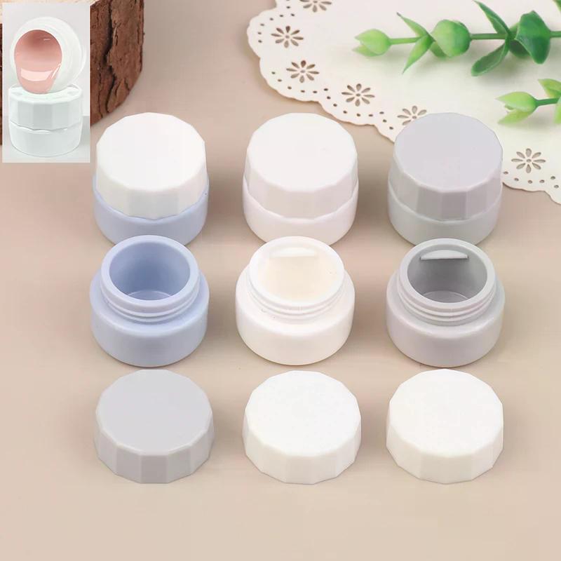 2pcs 5ml Nail Polish Empty Jars Portable Plastic Nail Painted Gel Holder Case for Manicure UV Glue Organizer