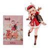 18CM HOT Anime Figure Genshin Klee Cute And Charming Sitting Schoolbag Girls PVC Action Collectible Doll Children Present Activity Action Figure