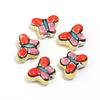5pcs 17x13mm Butterfly Ceramic Beads Colorful Floral Glaze Loose Spacer Beads For DIY Jewelry Making Bracelet Necklace Supplies