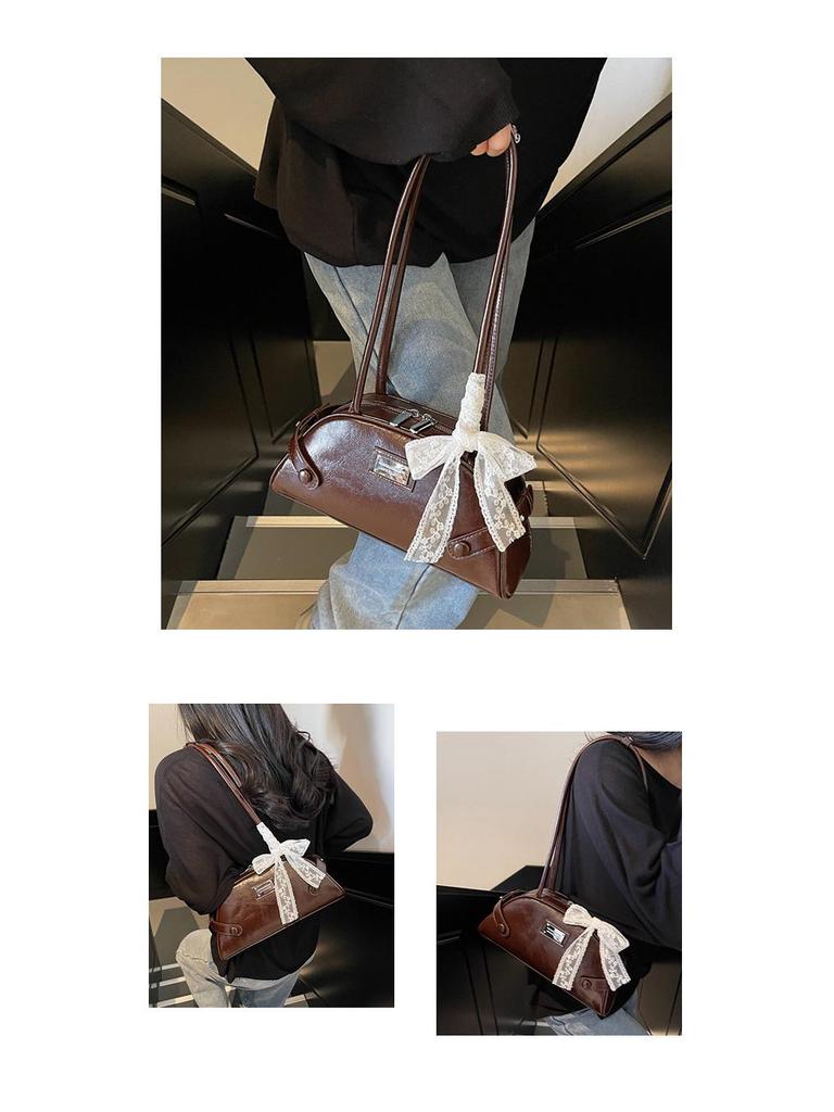 2025 Sweet Girl Lace Bow Shoulder Bag - Women's Stylish Underarm Design