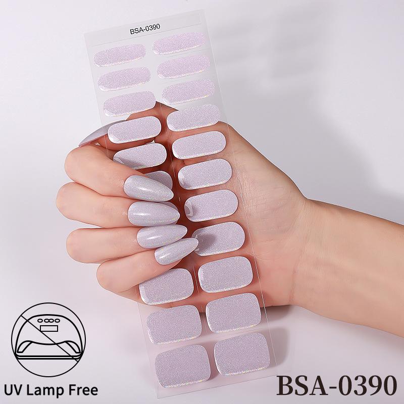 Adesivi per Unghie in Gel Impermeabili Francesi - Carini Cartoni Animati Nail Art Senza Cottura per Stili Europei e Americani