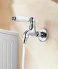 Washing Machine Faucet Gold Outdoor Garden Faucet Wall Moutned Brass Ceramic Handle Single Cold Mop Tap