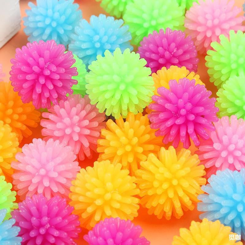 100 Myk Sjøpigg Mini Festival Perfekt for Bad Flerfarget Miks Kuler, 2cm, Leke, Hjem, Barnebursdager, Basseng, Dekorasjoner, Flytende, (2 cm)