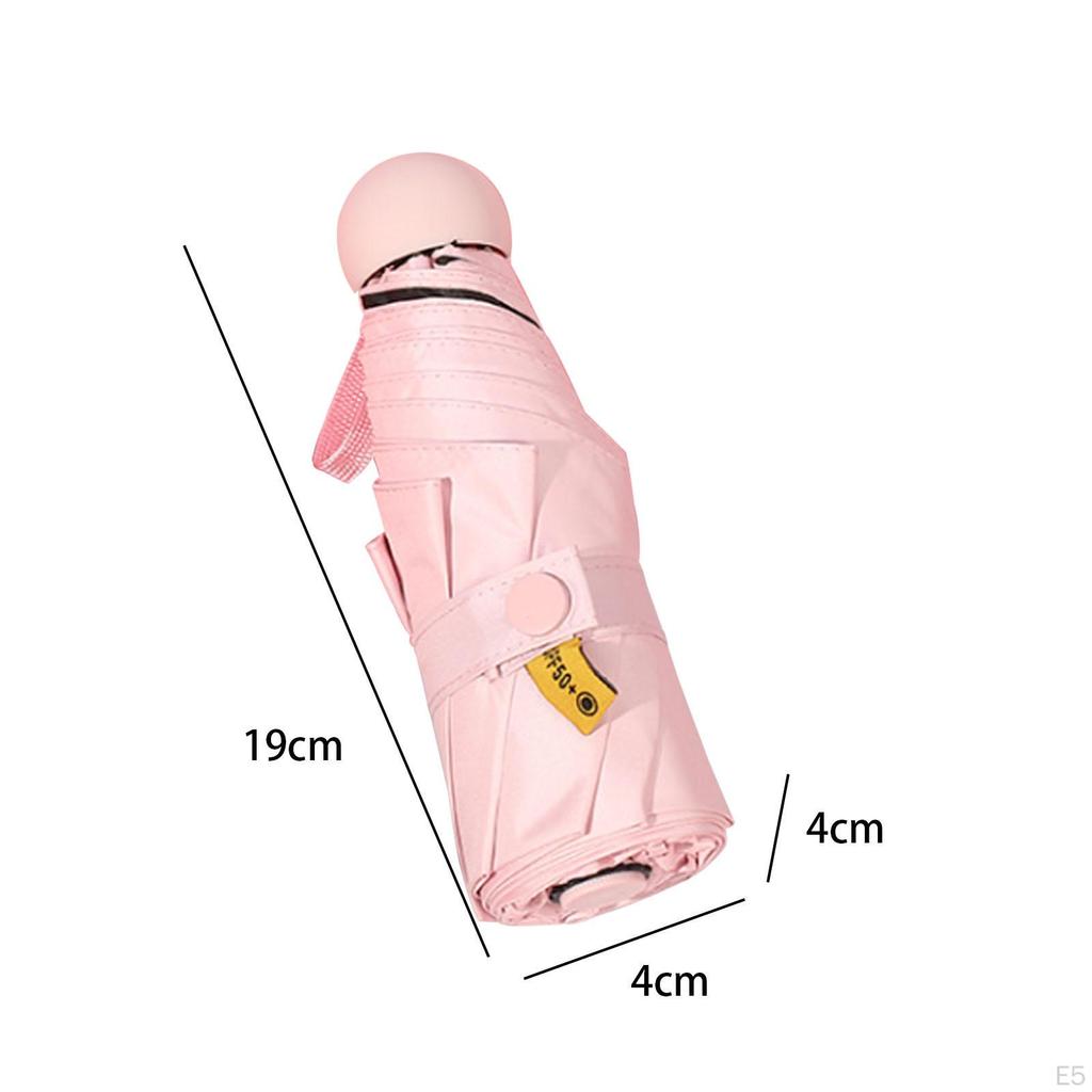 Folding Umbrella Compact Small with Black Coating Personal Sun