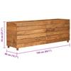 Raised Garden Bed 150 x 40 x 55 cm Reclaimed Teak Wood and Steel
