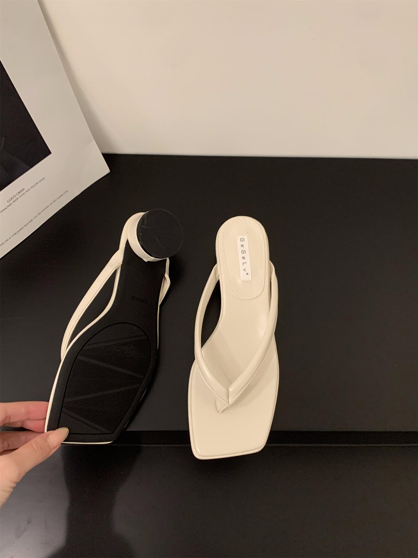 

Туфли-шлепанцы на грубом каблуке серебристого цвета, женская обувь, новинка 2024 года, французские маленькие босоножки, босоножки с носками 39