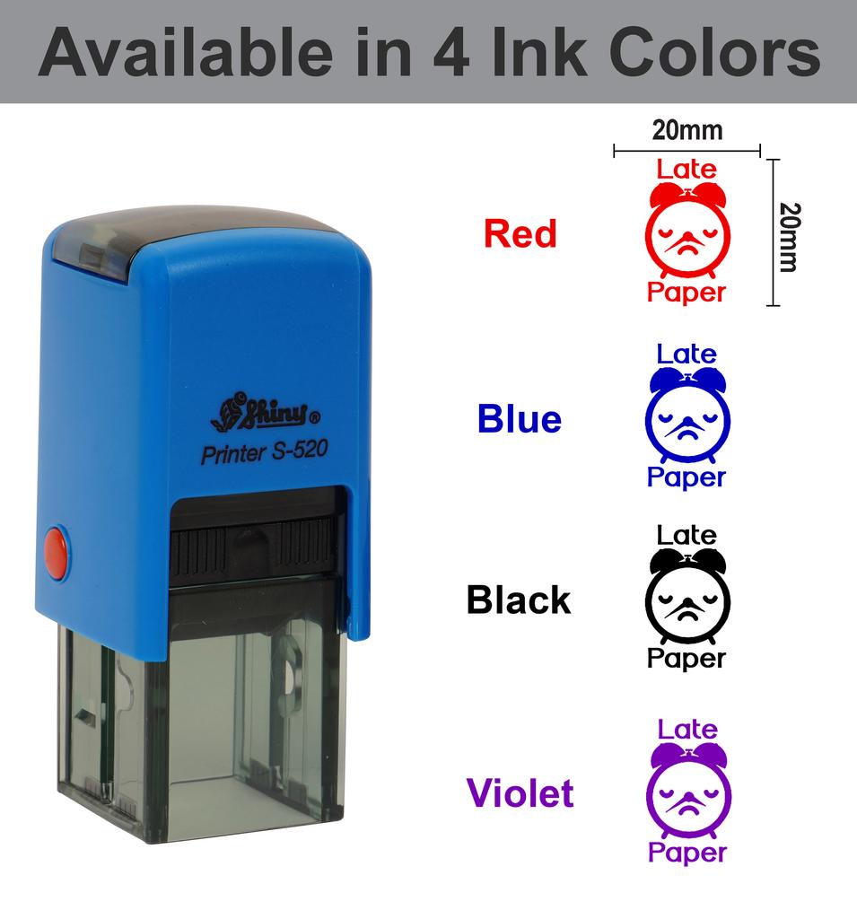 Printtoo Teachers  Stamp  Late Paper Self,Inking Rubber  Stamp  Motivation Encouragement Review Messages Grading For Homework School Classroom -