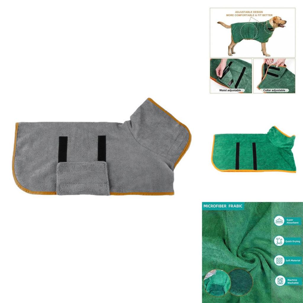 Soft Fiber Dog Bathrobe Ideal For Small And Large Dogs Wholesale Pet Towel