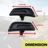 MP&PV Auto Parts Front Bumper Fog Light Cover Set Left and Right, Fog Lamp Bezel Black Cover Trim Compatible with Chevrolet Chevy Cruze 2015