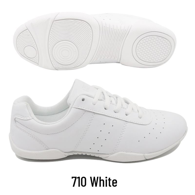 Aerobic-Wettkampfschuhe für Kinder & Erwachsene - Weiche Sohle, Square Dance, Cheerleading-Training, Weiß