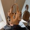 Premium sense woven pattern bag women's fashion versatile messenger bag handbag bucket bag