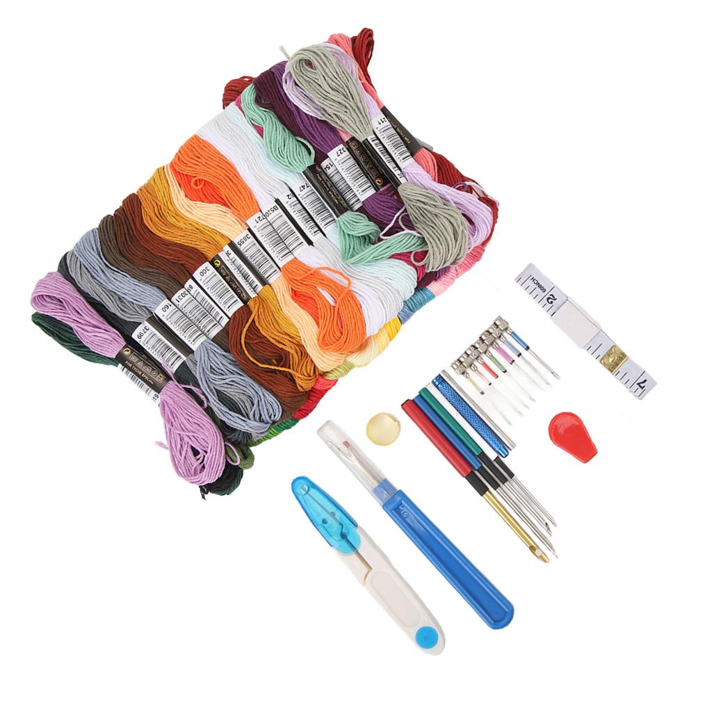Punch Needle Embroidery Kits Multipurpose Exquisite DIY Thread Sewing Kit for Beginners Adults