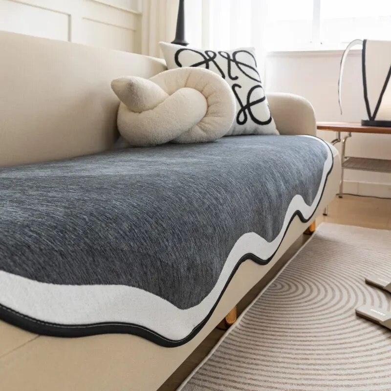 Irregular Shape Sofa Cushion Chenille Four Seasons Universal Sofa Towel Non-Slip European Couch Cover for Living Room Decor