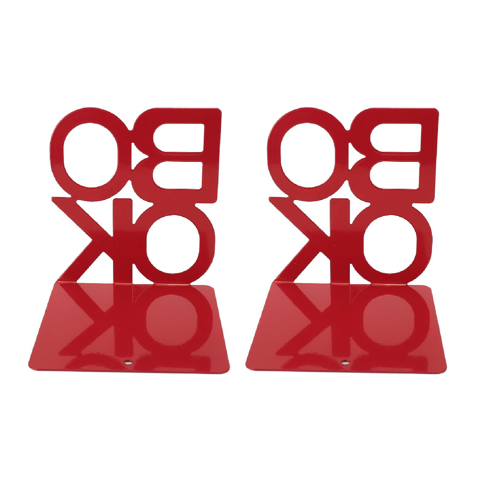 

1 пара современных книжных упоров, нескользящие, сверхпрочные, декоративные, для стола, офиса, библиотеки, синие красный