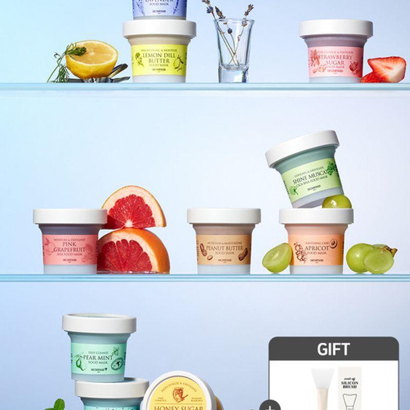 SKINFOOD Wash-Off Food Mask Pack 2-Pack Set Lavender Food Mask