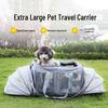 Expandable Super Large Pet Carrier Handbag for Two Cats or Small Dogs