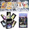 The Weird Cat Tarot In Wonderland Cards Set With Colorful Box For Divination And Entertainment