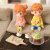 1/12 Dollhouse Simulation Coffee Cake Dessert Set Dollhouse Mini Kitchen Tray Tableware Accessories Dolls House Decoration
