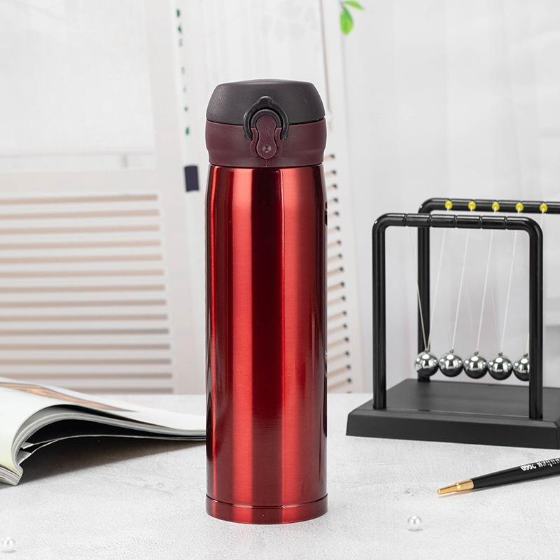 Creative Bounce Cup 304 Stainless Steel Thermos Cup Double-layer Car Business Gift Insulation Water Cup
