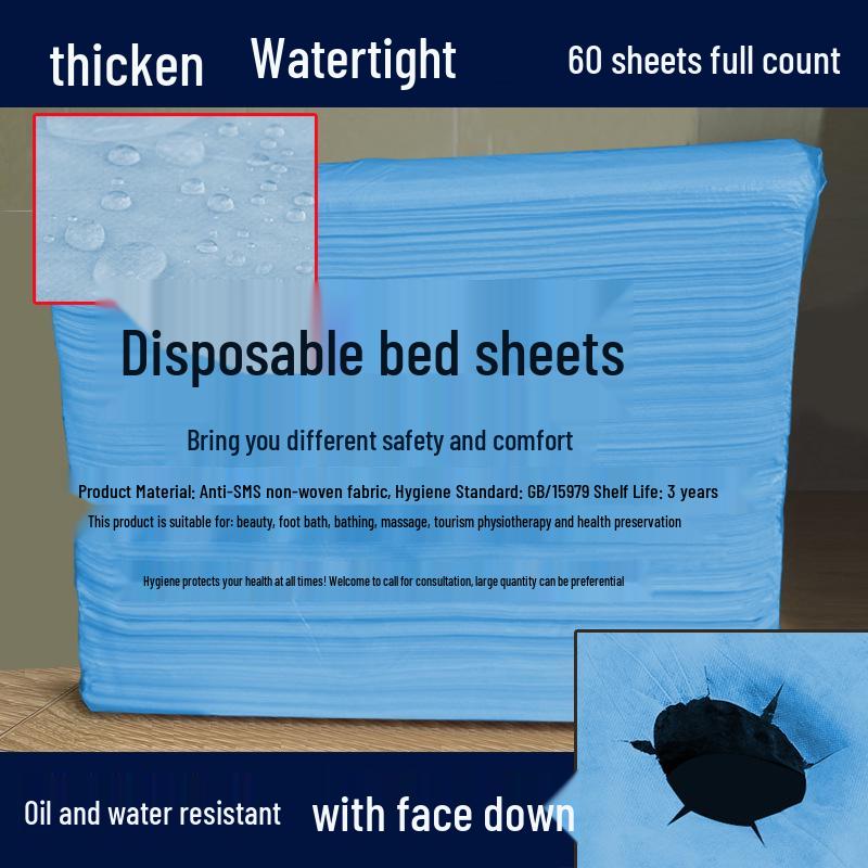 Waterproof Disposable Beauty Bed Sheets with Holes – Thickened Set for Salon Use