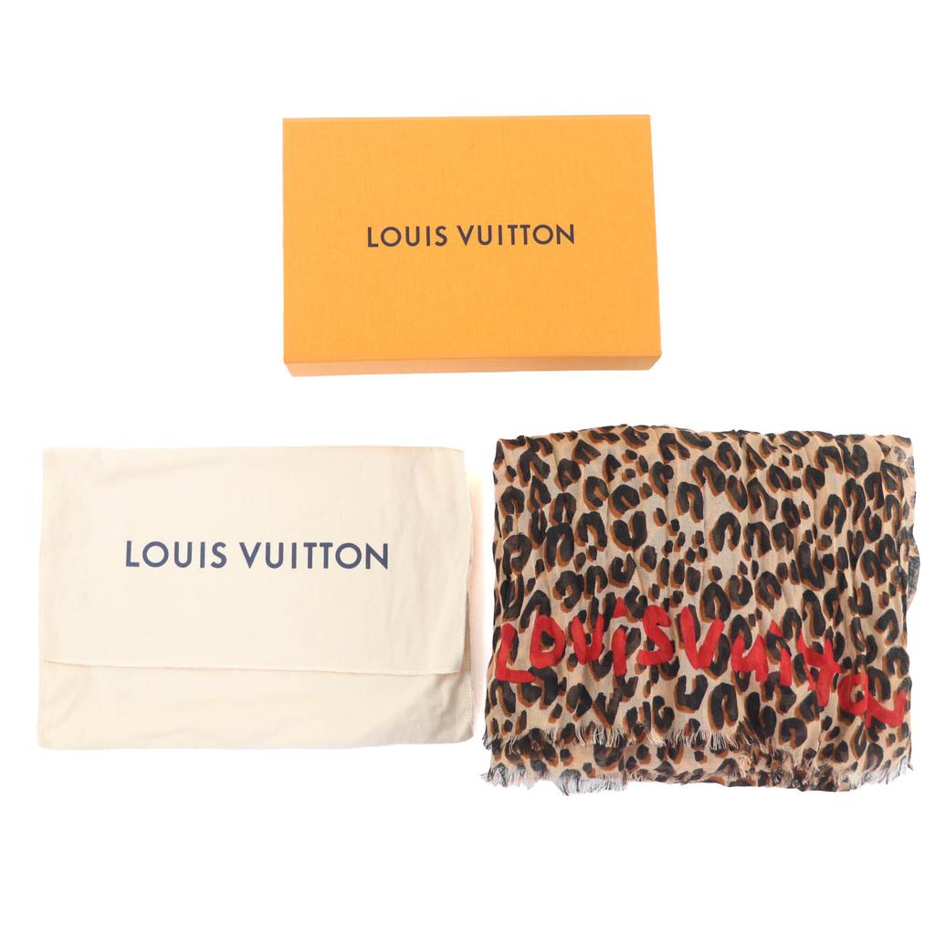Vynikající LOUIS VUITTON Šála Hnědá kašmírová Dámská M79566 Použitá