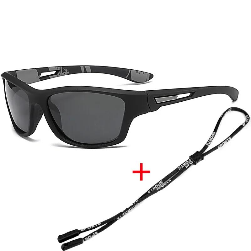 Men's Polarized Sport Sunglasses with Rope Fashion Ultralight Colorful Film Sunglasses Outdor Dust-proof Cycling Sunglasses