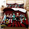 Japan Anime My Hero Academia Tištěné ložní prádlo Kreslené Povlaky na přikrývky Polštáře Přikrývka Sada ložního prádla Ložní prádlo Ložní prádlo