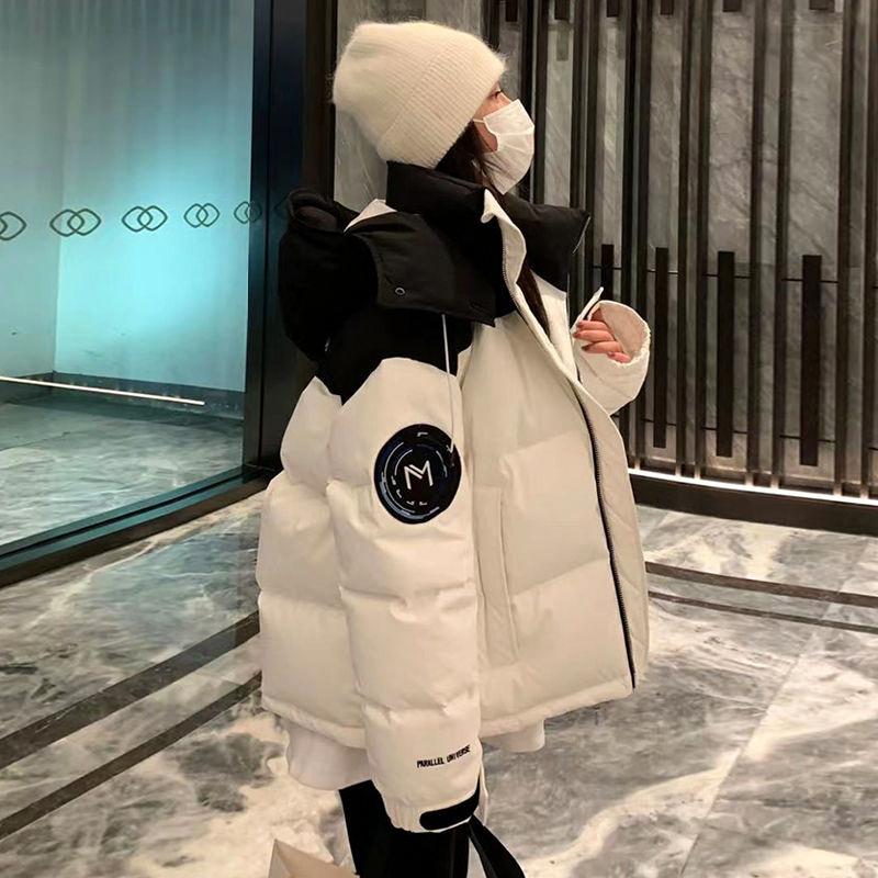 Down jacket women's winter small thickened cotton jacket 2024 new jacket hooded design bread jacket
