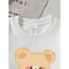 European sizes Adorable Crewneck Sweatshirt for Kids Featuring a Bear with a Blush And a Wink,Soft And Comfy Sportswear