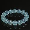 Hongchu Crystal Natural Aquamarine Round Bead Bracelet Natural Glacier Aquamarine Bracelet