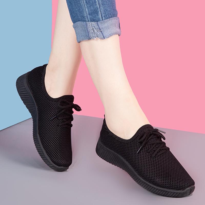 2023 Women's Breathable Mesh Running Shoes - Lightweight White Sneakers for Summer