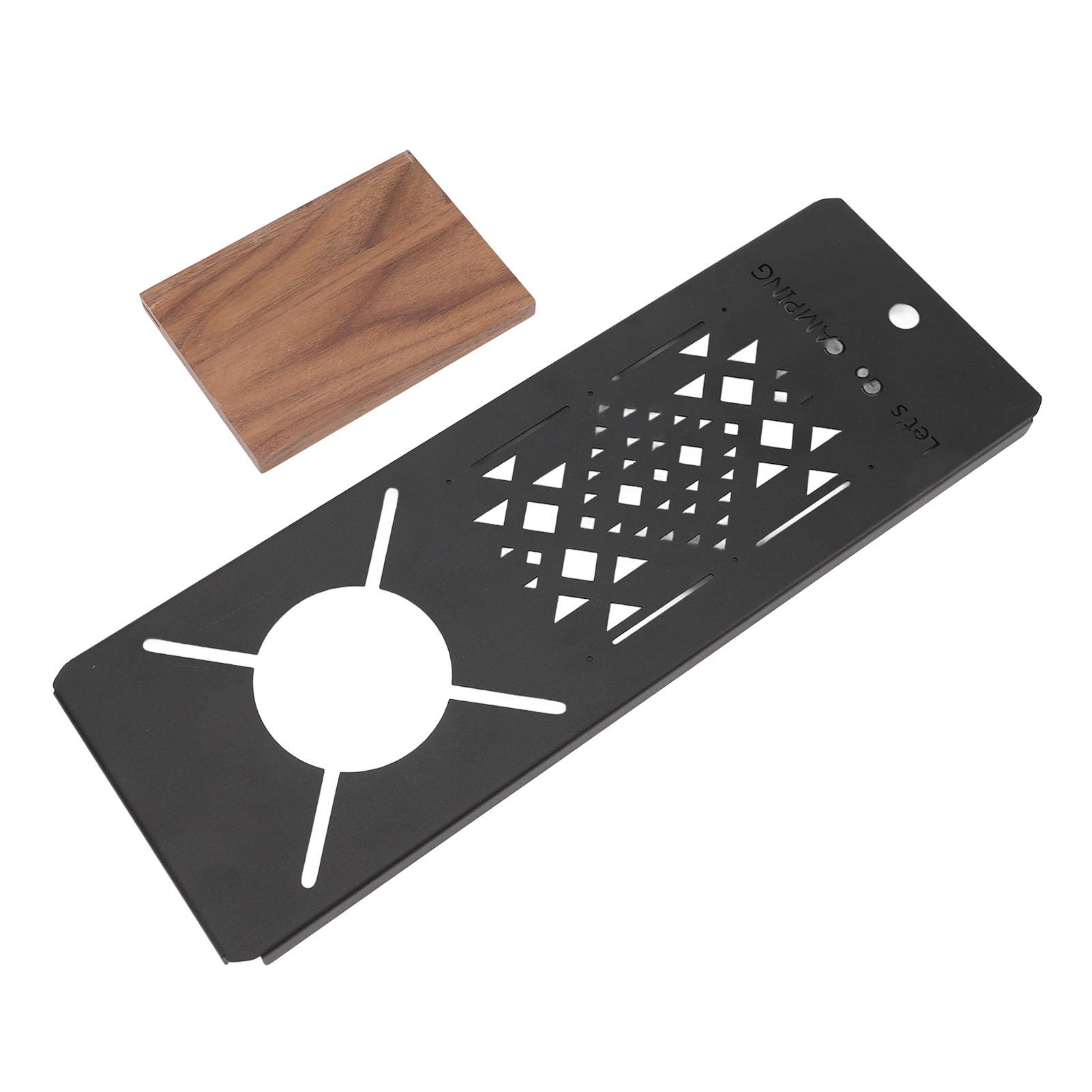 

Outdoor Camping Table Board Expand Space Easy to Clean Black Multipurpose for SOTO Spider Stove IGT