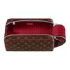 Louis Vuitton Necessaire Logo em Letra Fechamento com Zíper Bolsa de Higiene Pessoal em Couro Bolsa de Higiene Pessoal Masculina Marrom Avermelhado M12640