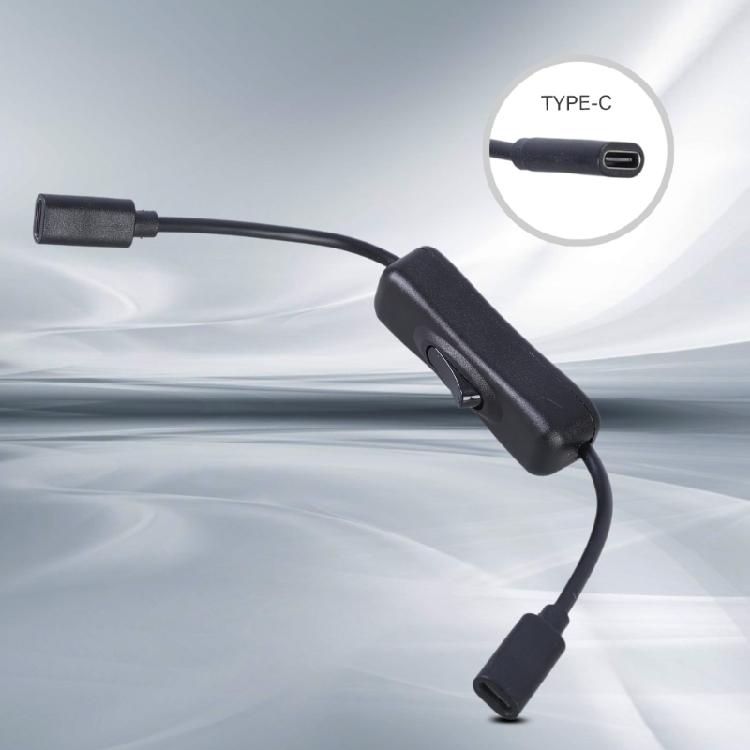USB Type C Extension Cable 480Mbps Transmission Speed Female Port Extender Cord Data Transfer Line with Power Switches