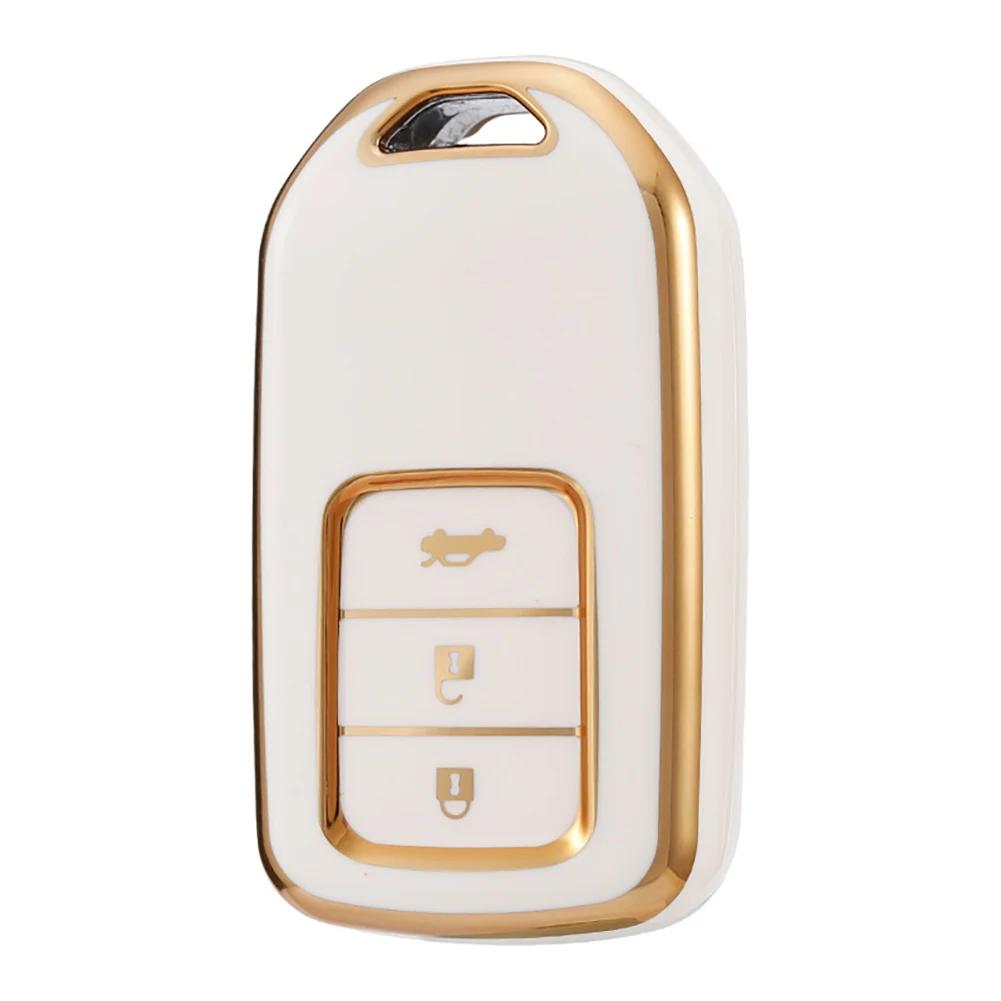 TPU Car Remote Key Case Cover Protector Shell Fob For Honda CRV CR-V Fit Civic Accord HR-V HRV City Odyssey XR-V Accessories