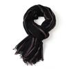 Fashion Striped Men Scarf Cotton Linen Men's Scarves Autumn Winter Warm Neckerchief Casual Male Accessories Pashmina Shawl