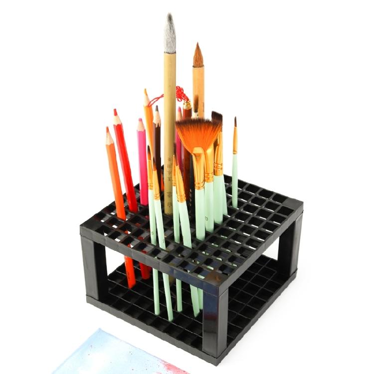 Plastic Painting Brush Hold 20 Slot Portable Design Storage For Artists Students Professionals