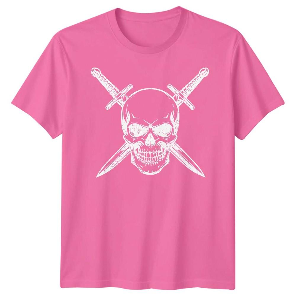 Skull Art Fantasy Unisexs TShirt Crossed Swords Graphic