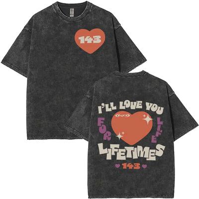 Berühmter Sänger Katy Perry LOVE YOU TIL THE END AND THEN REPEAT IT Album Herren Damen Ästhetisch Mode Kurzarm T-Shirt