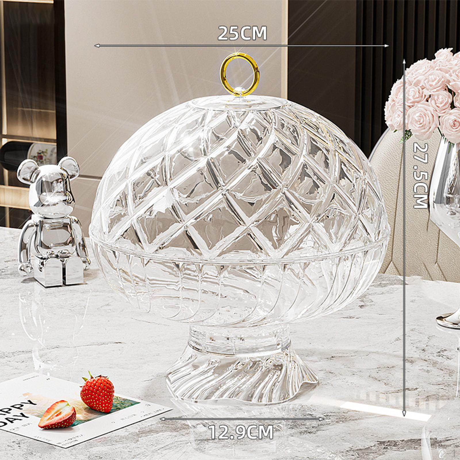 

Чаша для подачи фруктов, контейнер-витрина для кухонной стойки, поднос для угощений на вечеринку Transparent white