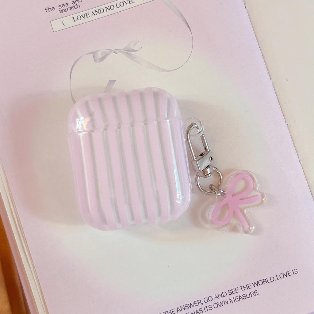 Minimalist striped Apple AirPods Pro 1 Bluetooth earphone 1 protective case soft shell earphone shell 1st generation 1