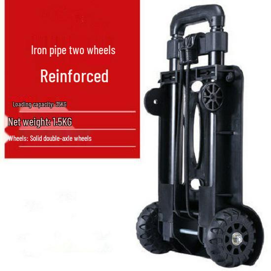 Portable Folding Trolley Cart for Package Pickup and Shopping, In Stock