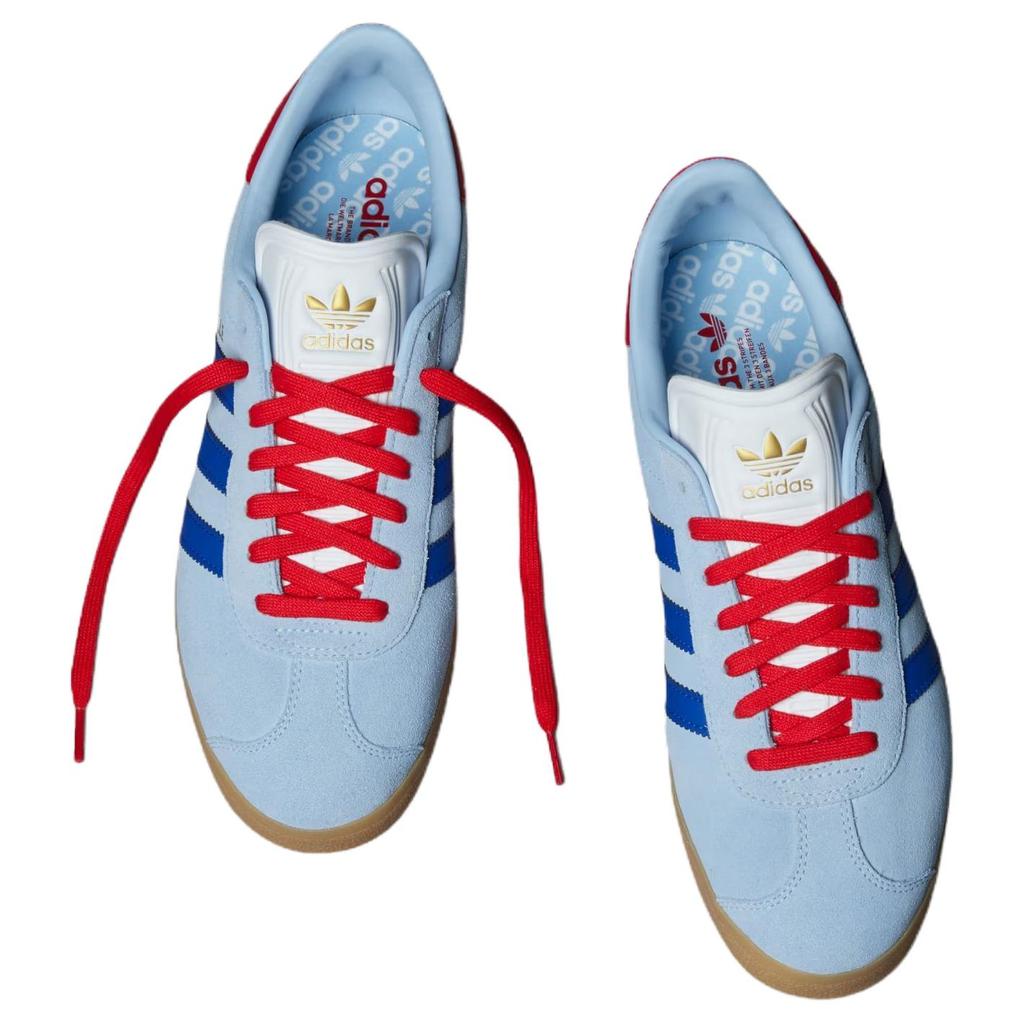 Adidas Gazelle Spikeless Golf Clear Sky Scarlet Unisex Sneakers Blue Royal-Blue Better-Scarlet IH8553