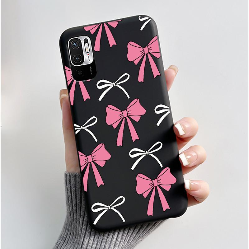 For Xiaomi Redmi Note 10 JE 10T JE Casing Cute Love Rabbit Funny Black Soft Silicone Phone Case For Redmi Note10 JE Bumper Cover