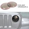 Smoked Front Headlight Lamp Frame Cover Trim Bezels For Jeep Wrangler JL JT 18+